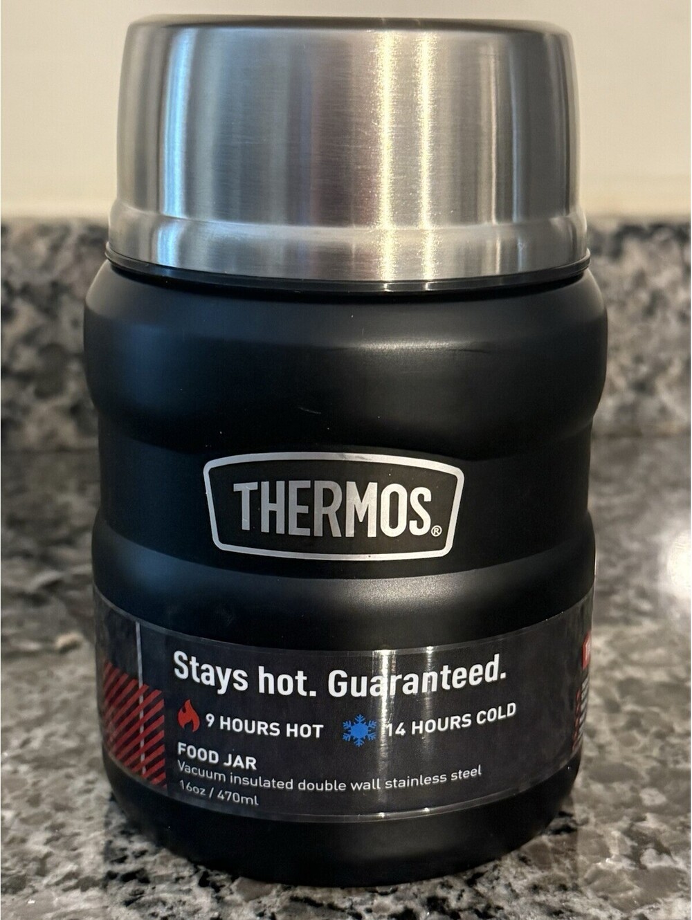 Thermos SK3000BKTR14 Stainless Steel Vacuum Insulated Food Jar - Black